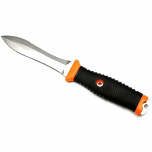 Pelengas Cuchillo Volga Buceo con Funda Magnética (Serrado-Liso)