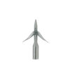 Abysstar Mini Varilla de punta de acero inoxidable con 2 pétalos