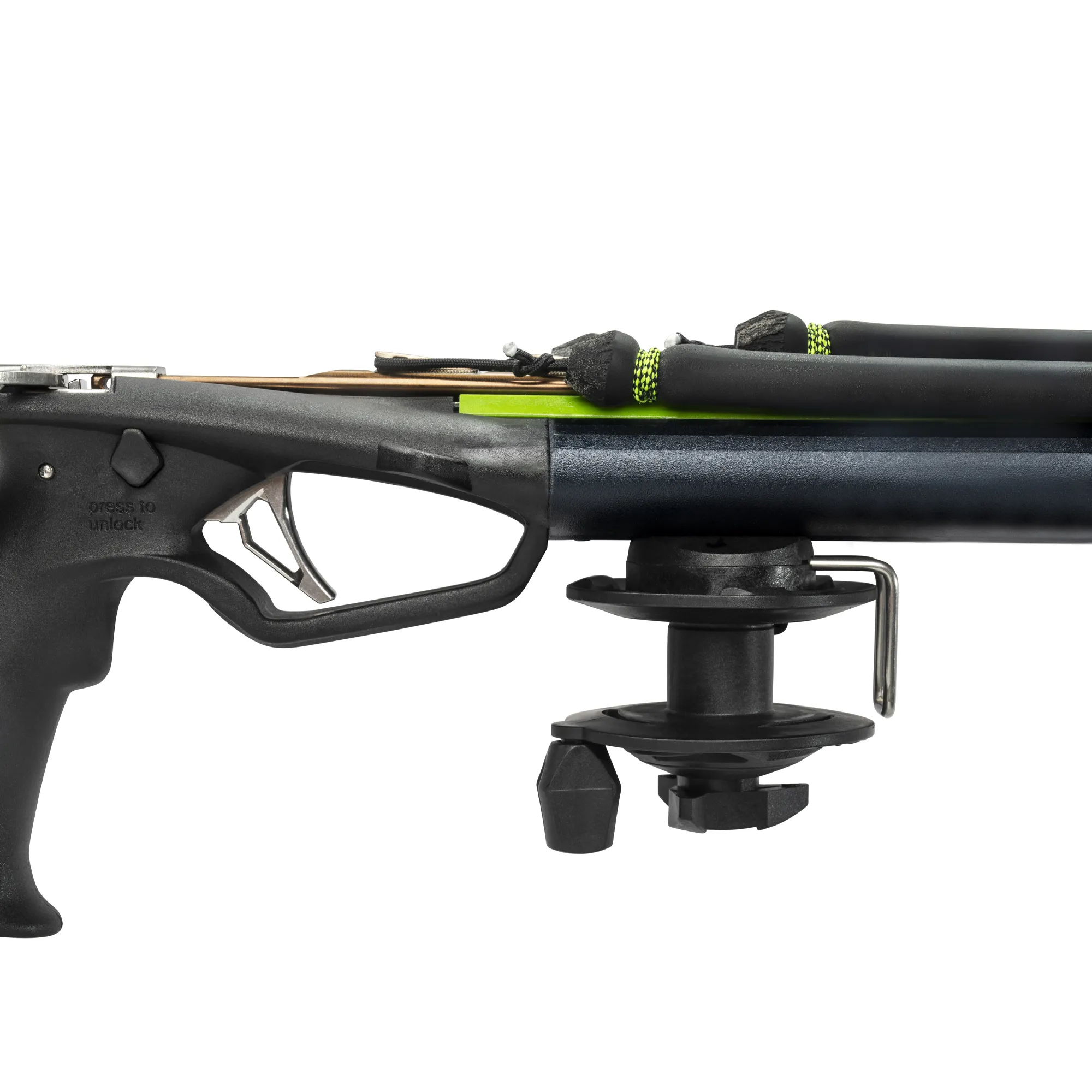 Detalle del Salvimar Hero: empuñadura y mecanismo