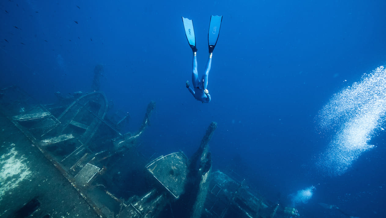 Aletas de fibra de vidrio para pesca submarina