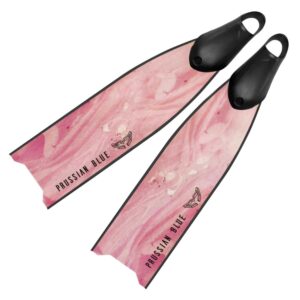 Prussian Blue Aletas Pink Lake de Fibra de Vidrio